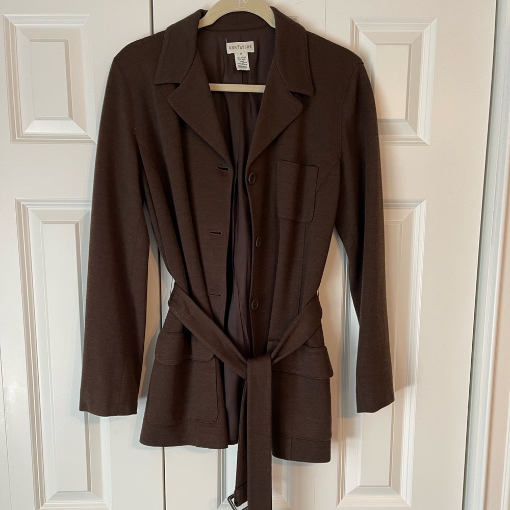 ANN TAYLOR BROWN SHAWL/JACKET